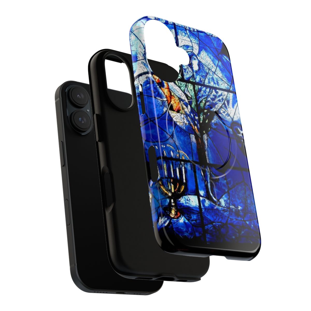 Marc Chagall inspired stained glass art phone case - Layers