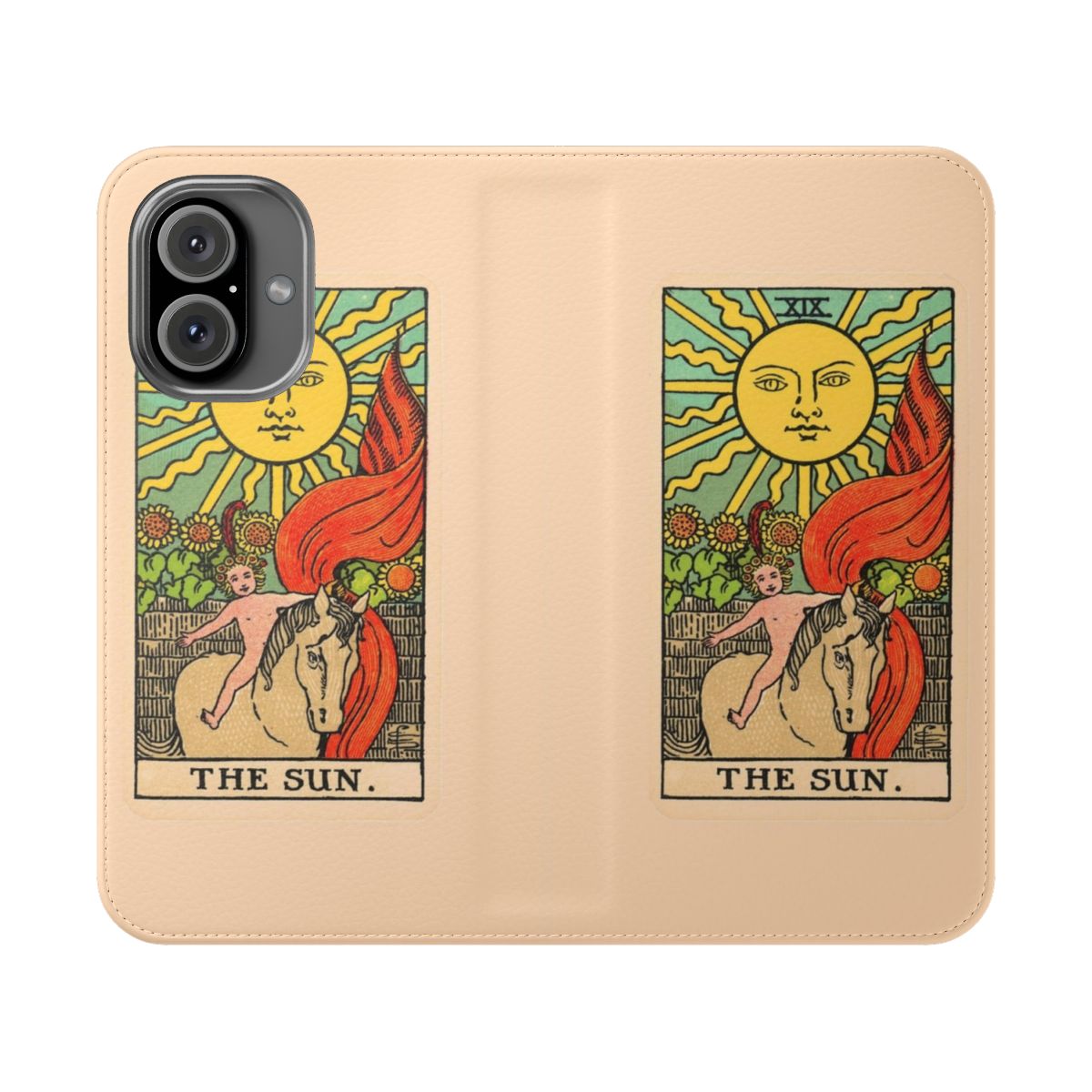 Tarot-Inspired Sun Flip Cover Phone Case