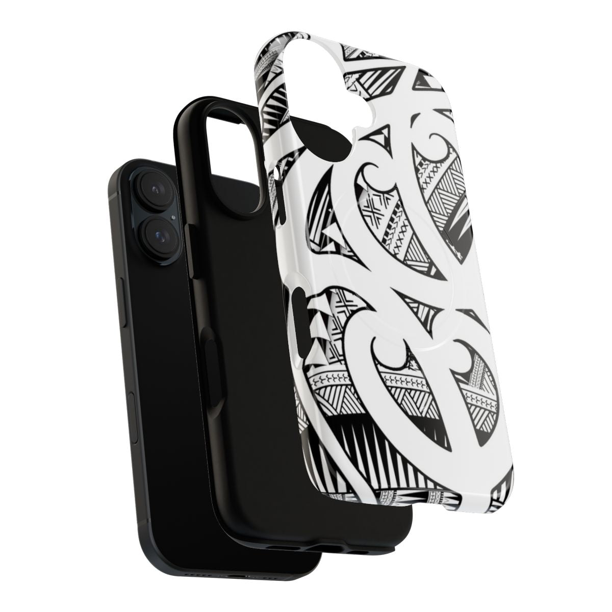 Maori-inspired phone case with magnetic closure and protective design - Layers