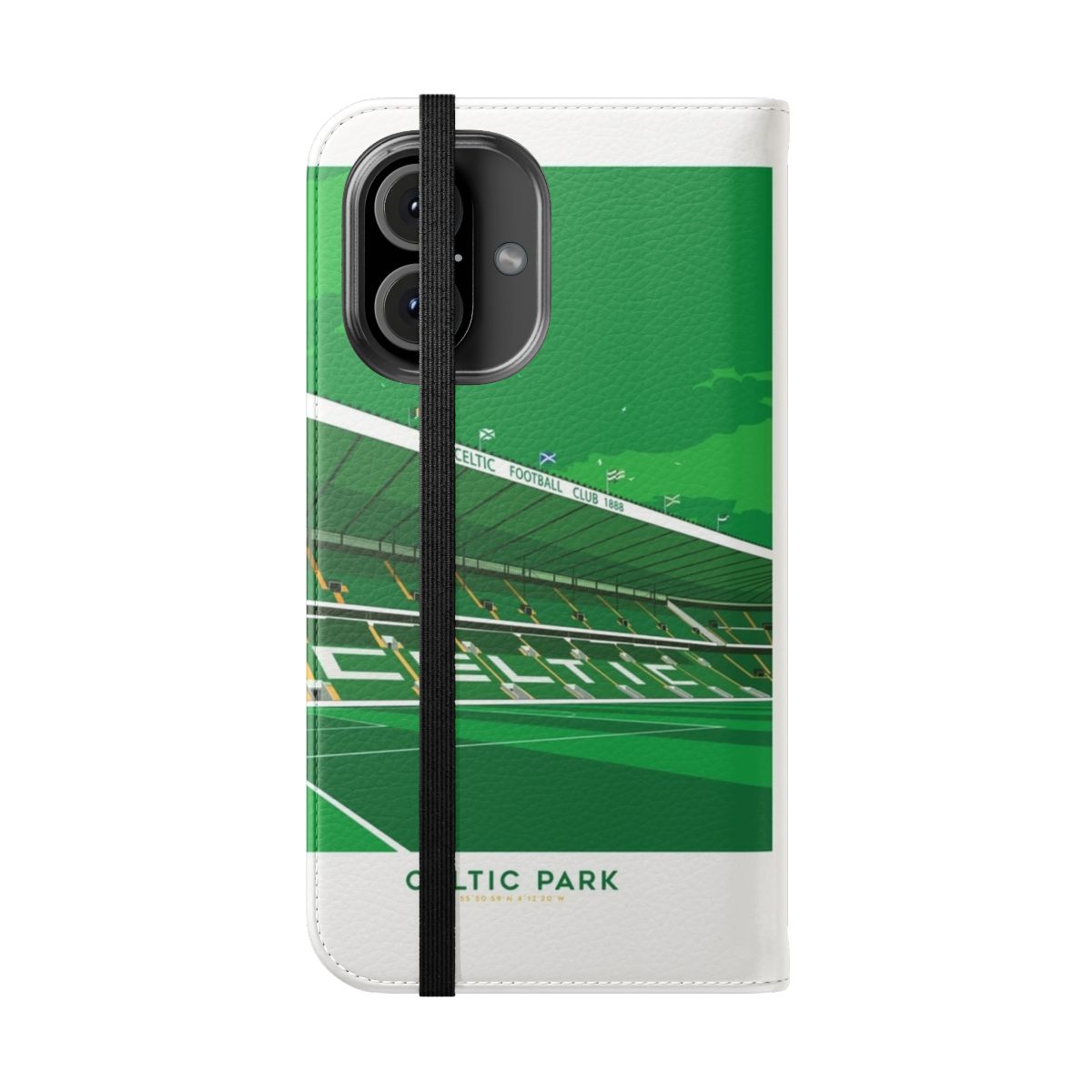 Stylish Celtic-Inspired Flip Phone Cover - Folded Front