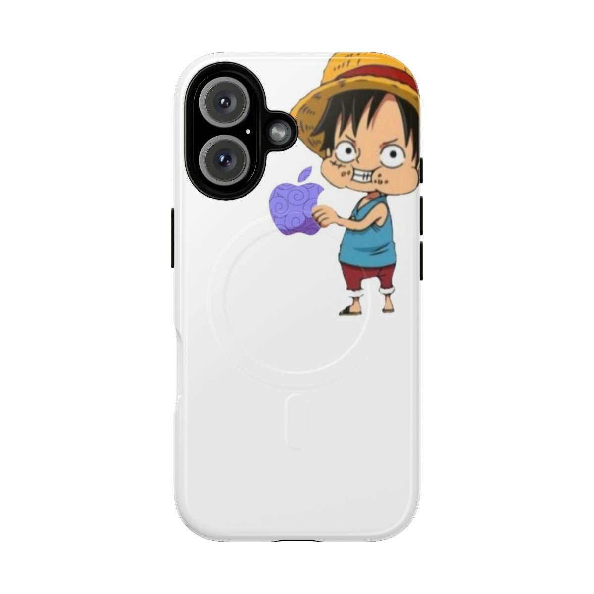 Anime-inspired magnetic tough phone case featuring Luffy and the Devil Fruit