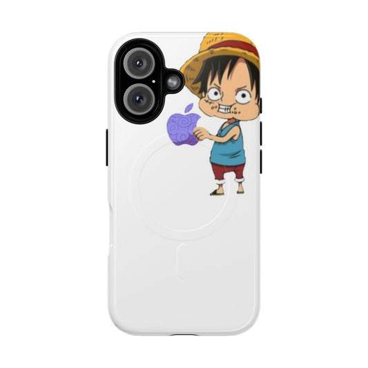 Anime-inspired magnetic tough phone case featuring Luffy and the Devil Fruit