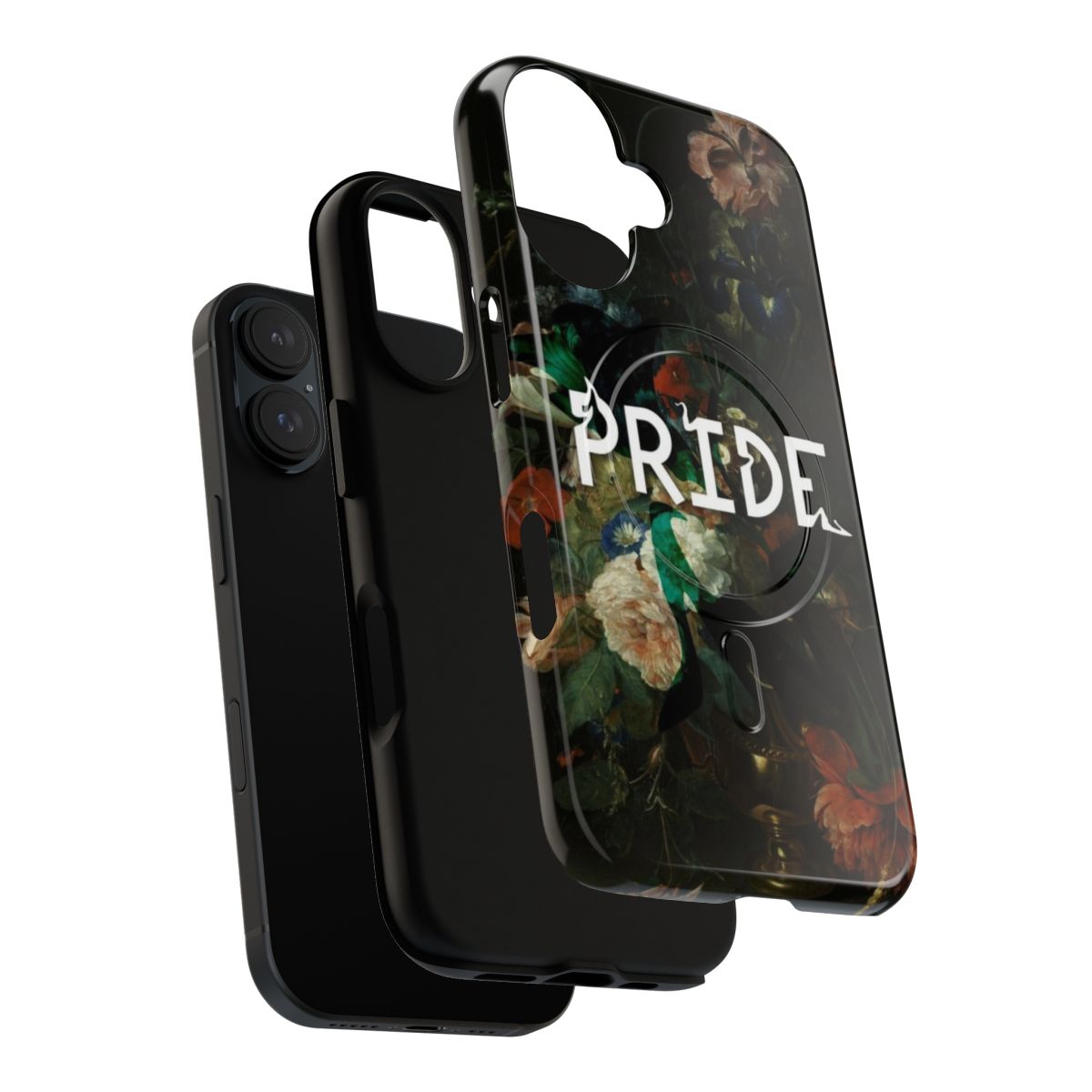 Pride-themed phone case featuring floral and seven deadly sins design - Layers