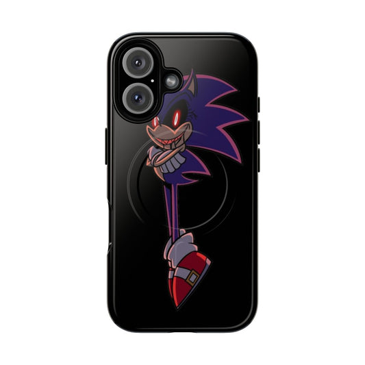 Creepy Sonic.EXE-themed magnetic tough phone case