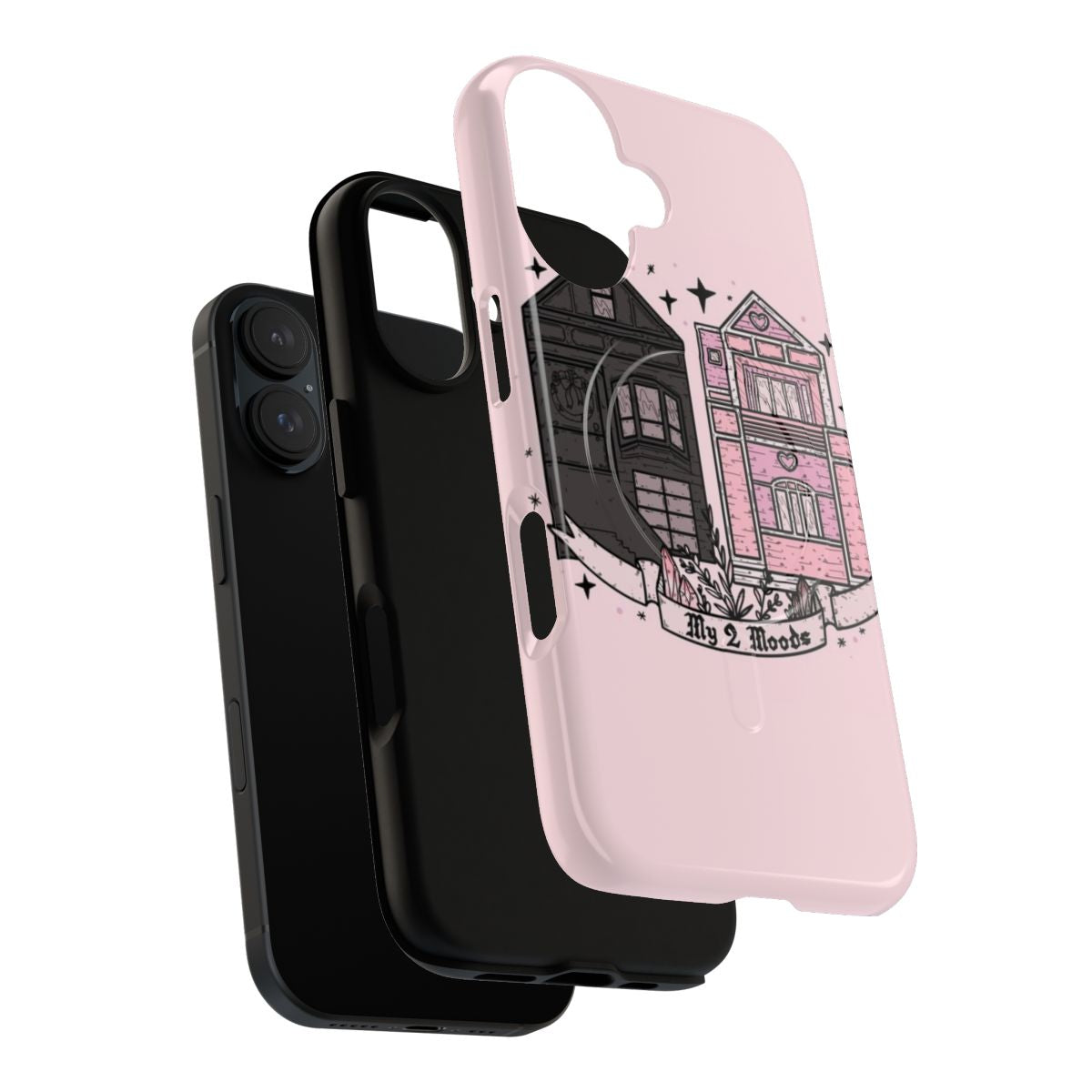 Pastel goth and creepy cute phone case with dark academia aesthetic - Layers