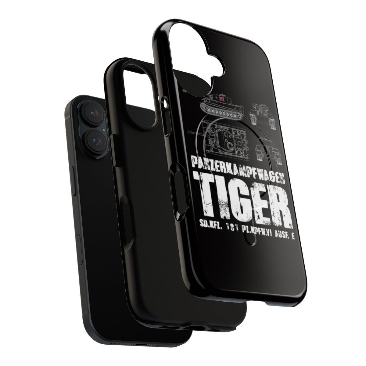 Tough military-style phone case with magnetic closure - Layers