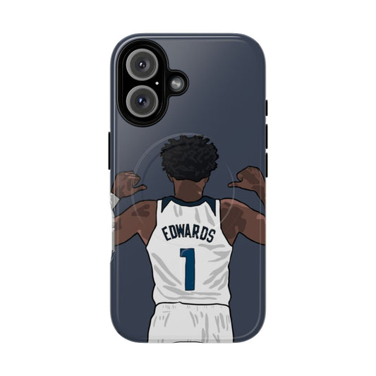 Magnetic tough phone case featuring Anthony Edwards, the star player for the Minnesota Timberwolves