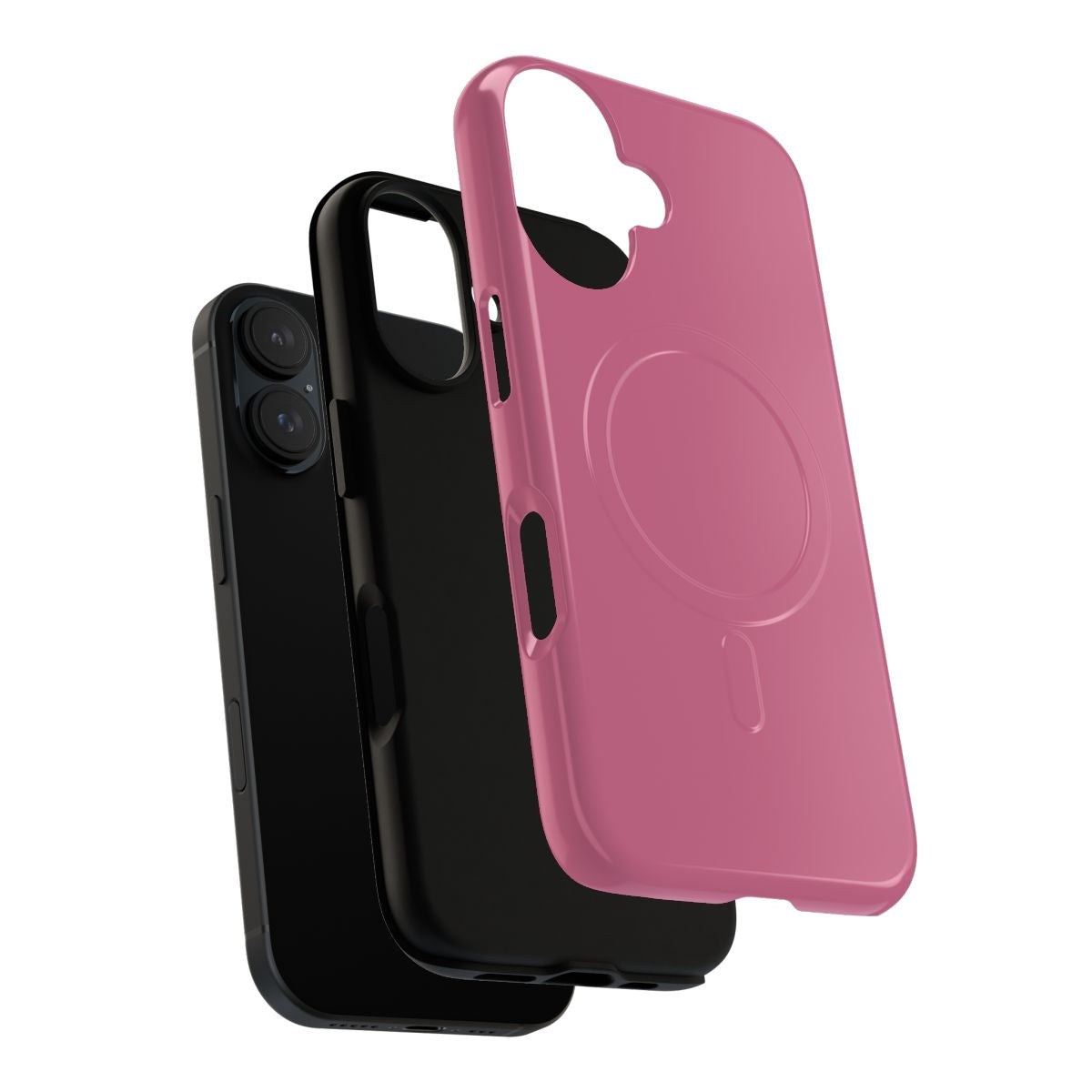 Stylish and durable solid color phone case with magnetic closure - Layers