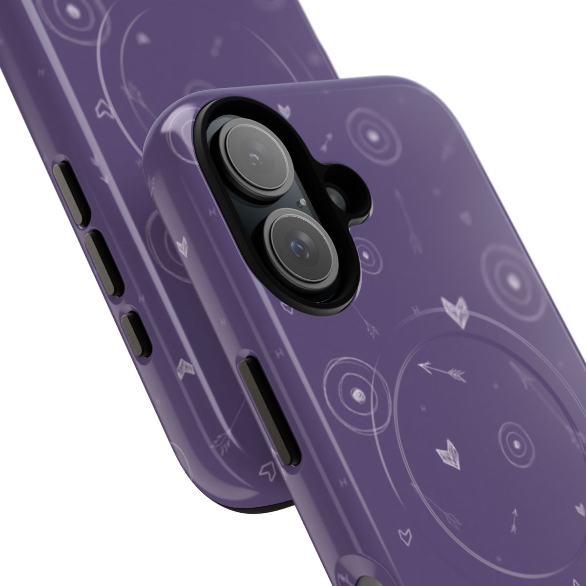 Kate Bishop Hawkeye fan art design on a magnetic tough phone case - Detail