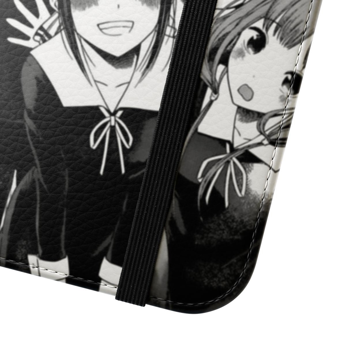 Flip cover phone case featuring characters from the popular anime and manga series "Kaguya-sama: Love is War" - Close Up