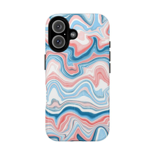 Multicolor marble pattern phone case