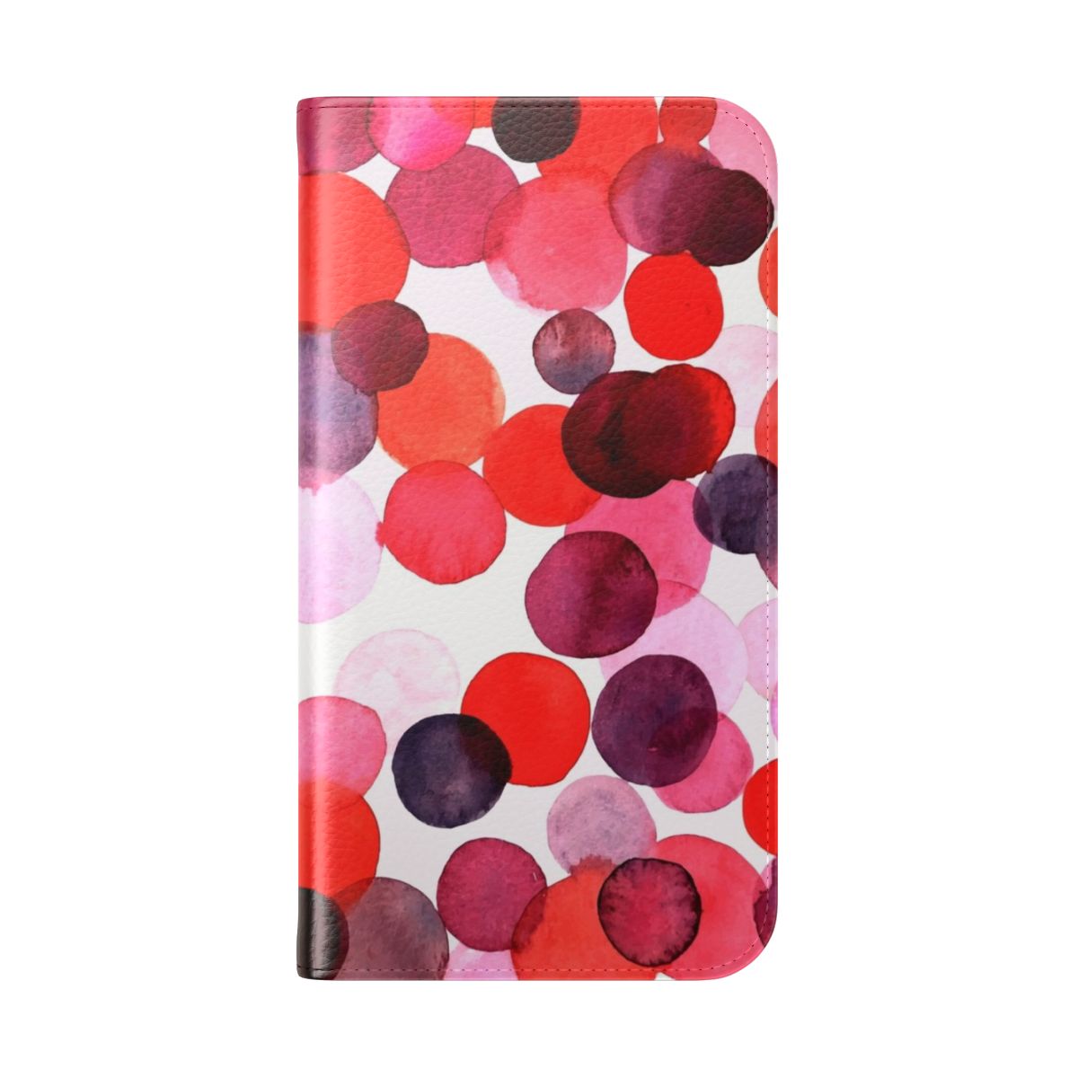 Bubbles Flip Cover Phone Case with Vibrant Colors and Patterns - Folded Back