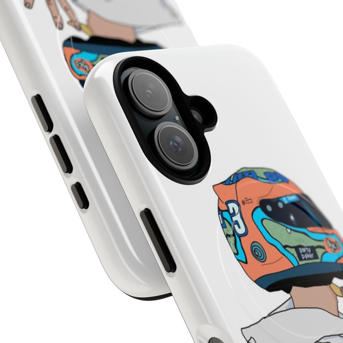 Magnetic tough phone case featuring Daniel Ricciardo's race car number 3 design - Detail