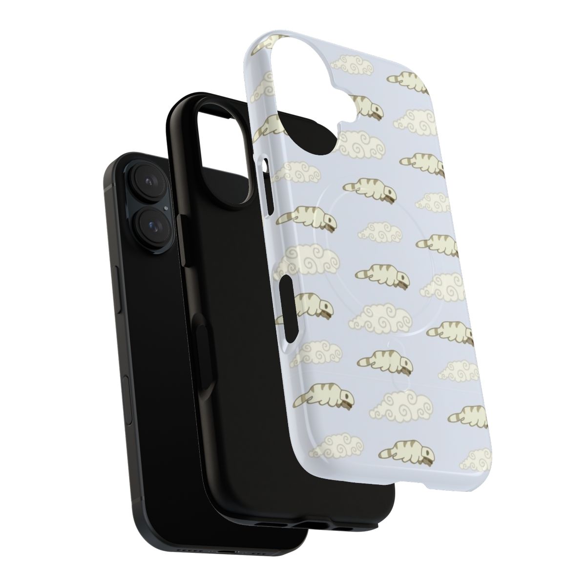 Magnetic tough phone case featuring Appa and appa-shaped clouds from Avatar: The Last Airbender - Layers