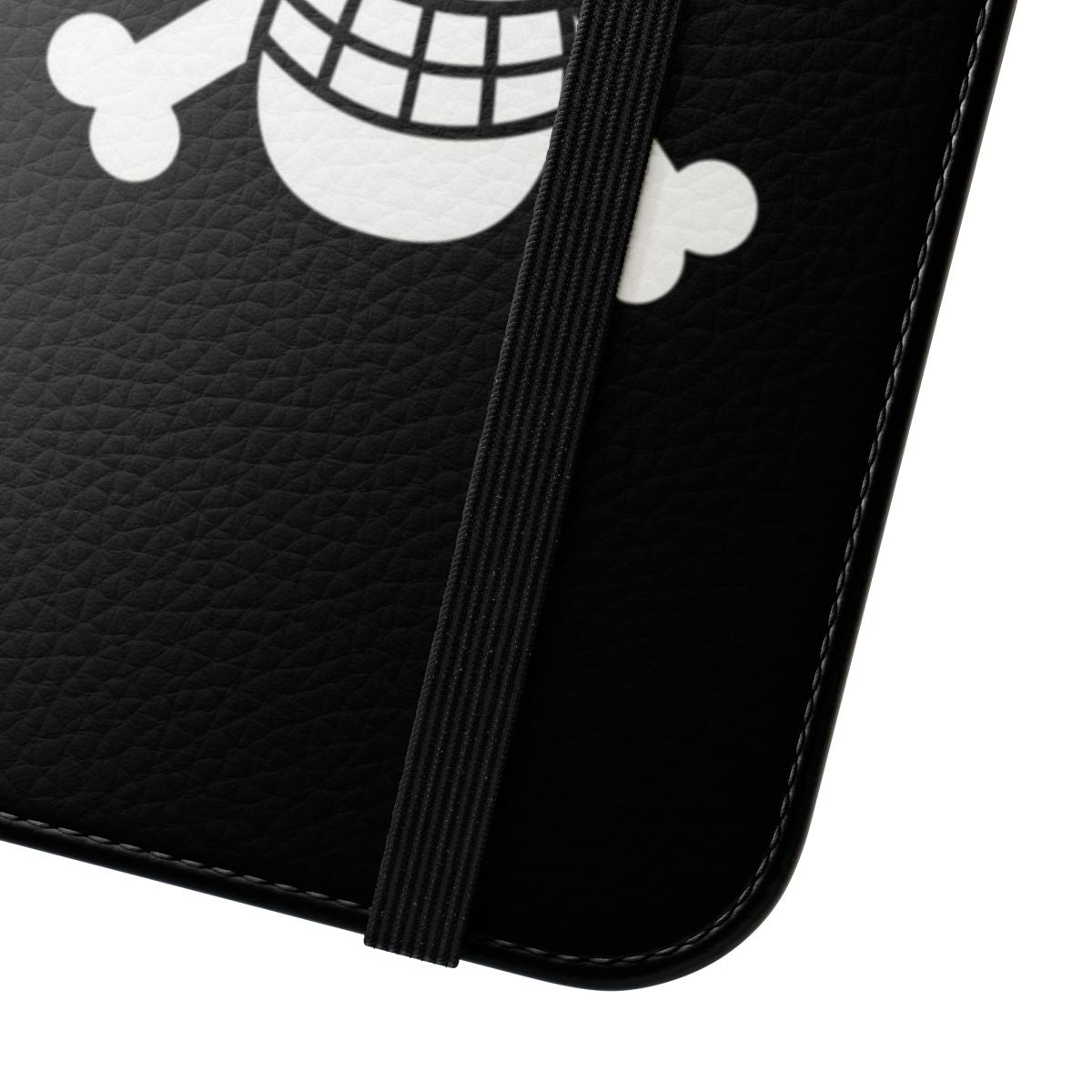 Skull-themed phone case cover featuring the iconic character Luffy from the anime series One Piece - Close Up