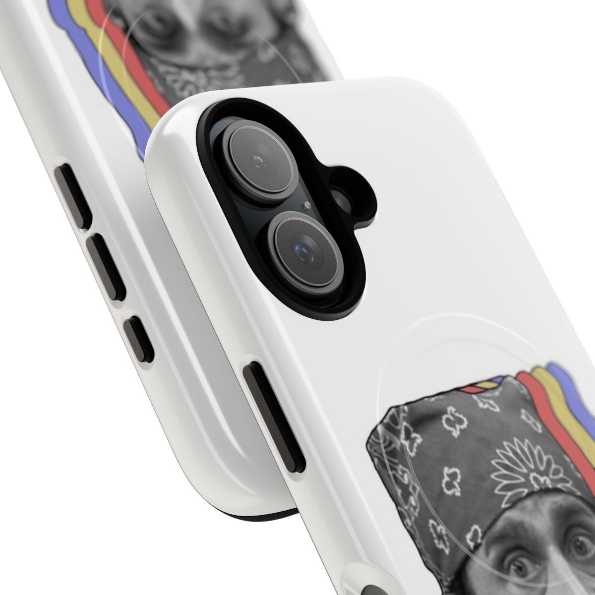 Layered magnetic tough phone case featuring a Prison Mike inspired design from the popular TV show The Office. - Detail