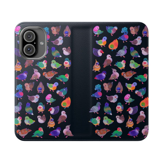 Vibrant phone case featuring a detailed illustration of a wild pigeon