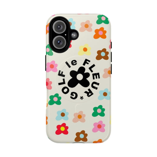 Stylish flower-themed magnetic tough phone case for Tyler the Creator fans