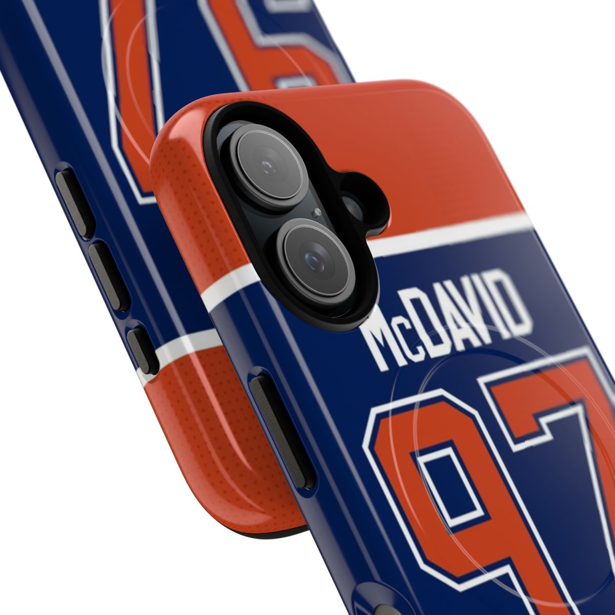 Edmonton Oilers Inspired Magnetic Tough Phone Case with Connor McDavid Design - Detail