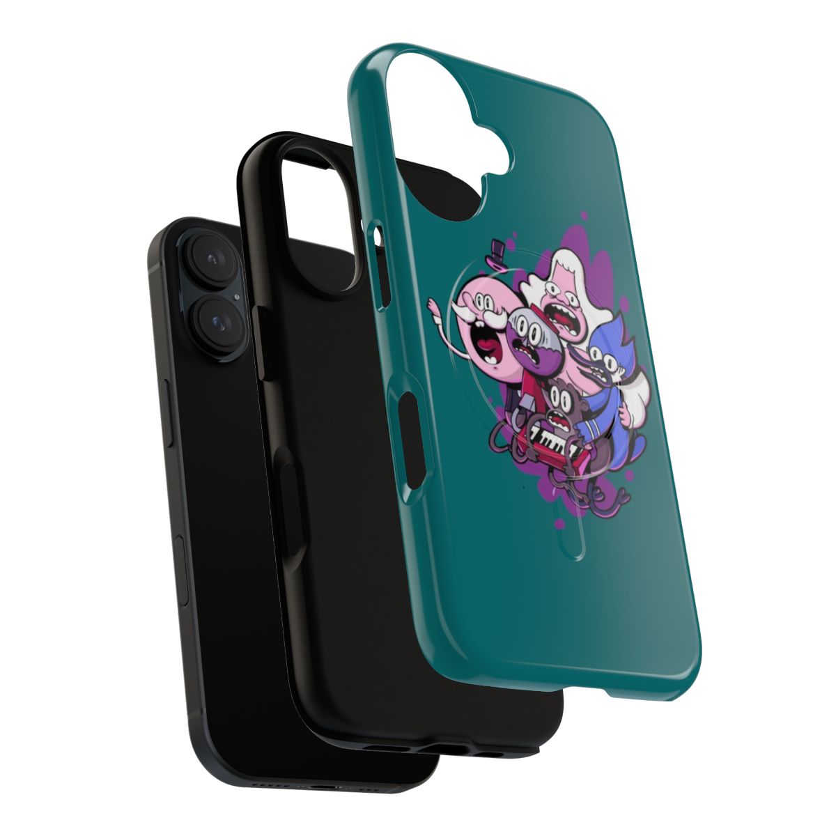 Durable magnetic phone case featuring characters from the popular cartoon series Regular Show - Layers