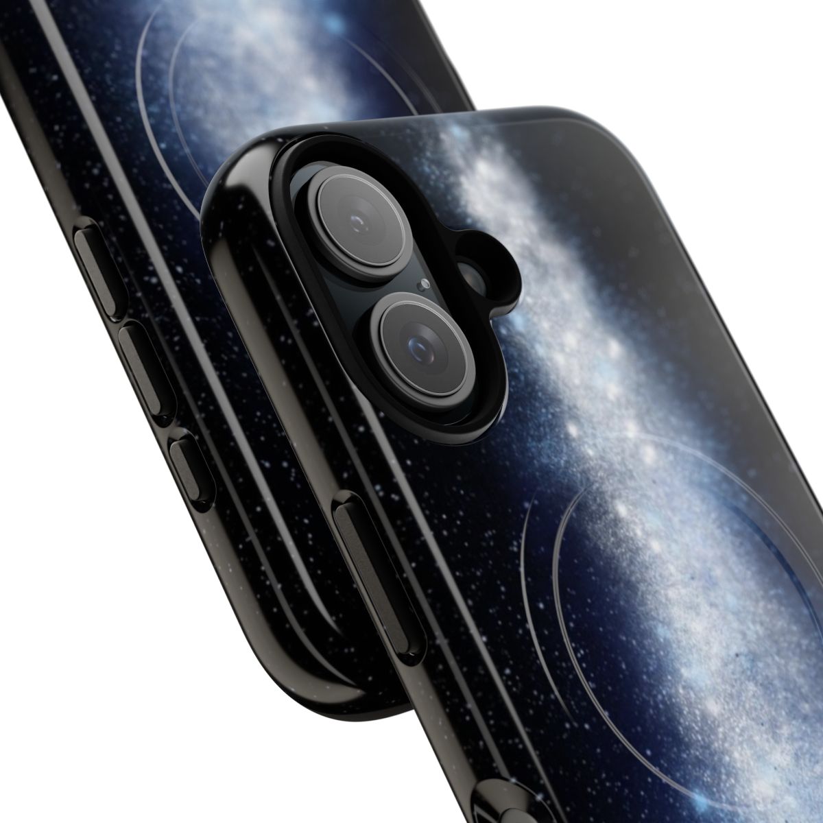 Interstellar-themed magnetic phone case with galaxy design - Detail