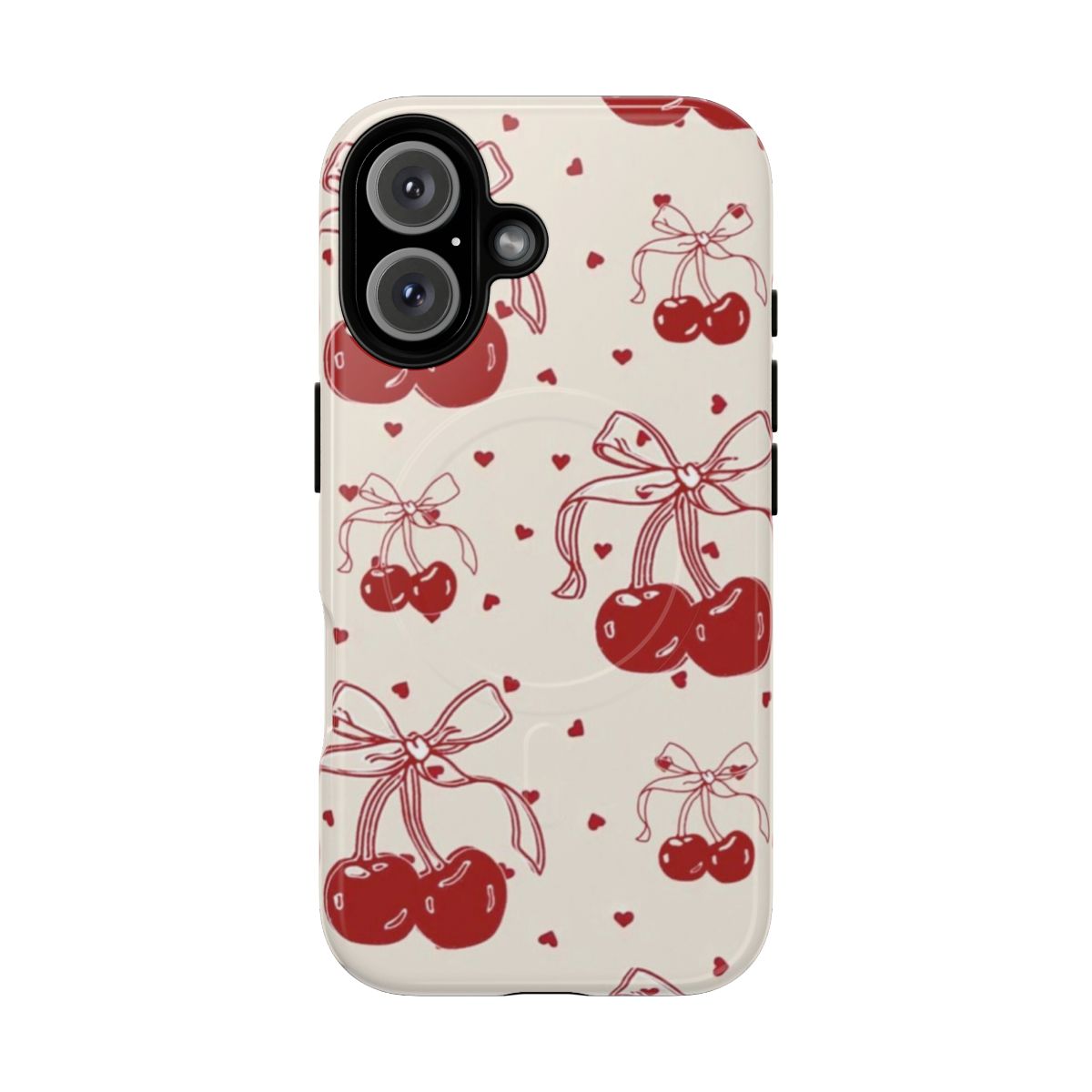 Elegant coquette-style phone case with cherry blossom design