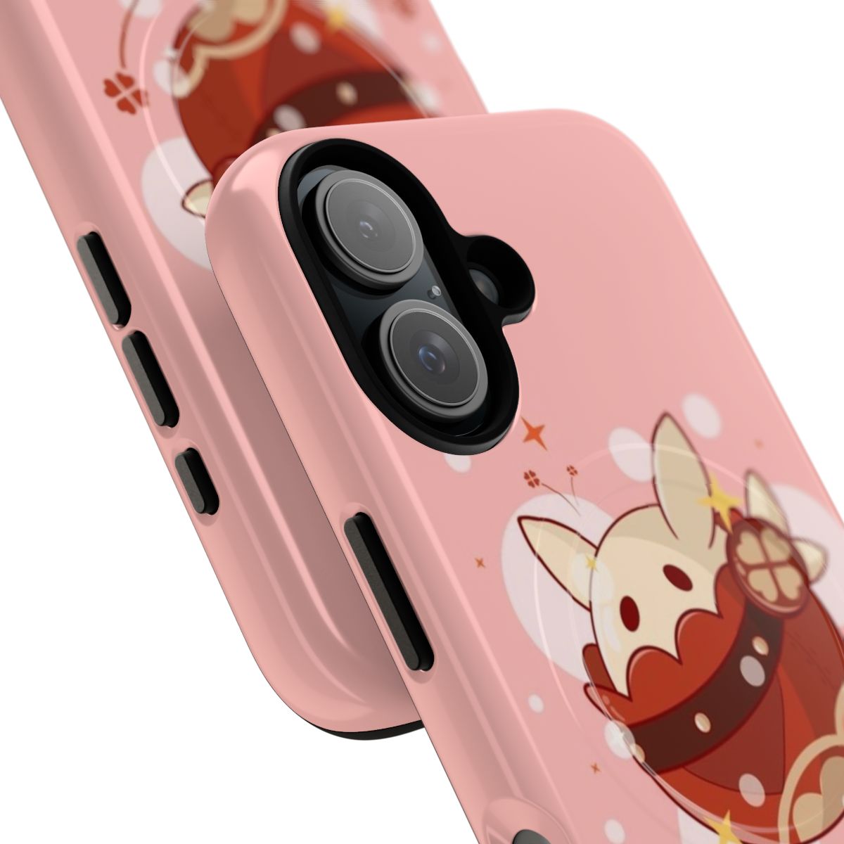 Klee-inspired magnetic tough phone case with a cute bunny design, perfect for Genshin Impact enthusiasts. - Detail