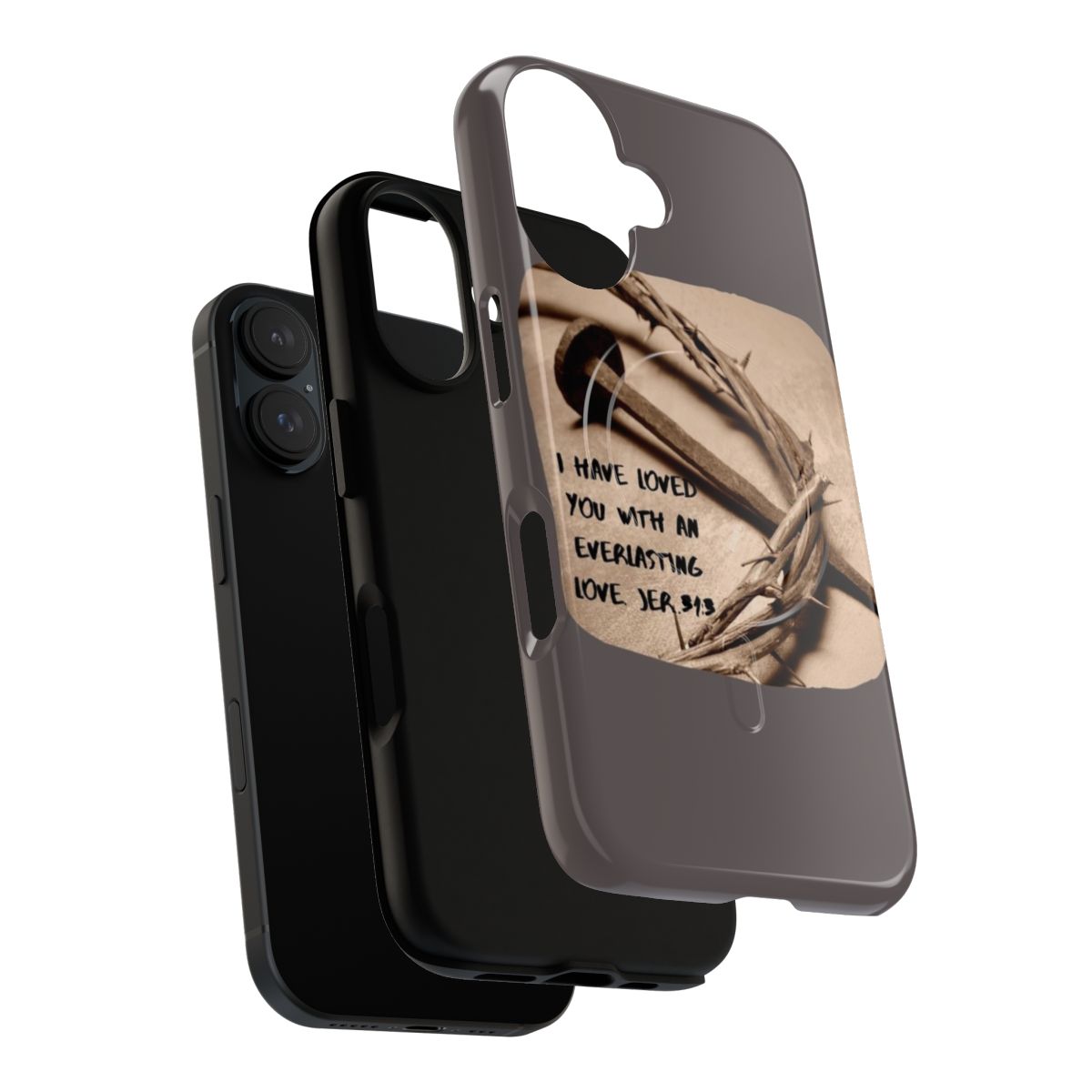 Inspirational 'Eternal Love' Christian magnetic tough phone case - Layers