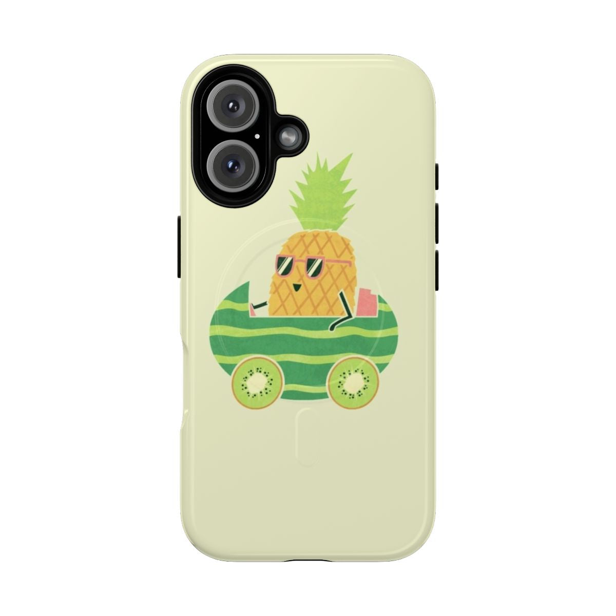 Vibrant summer-themed phone case with magnetic closure and tough design