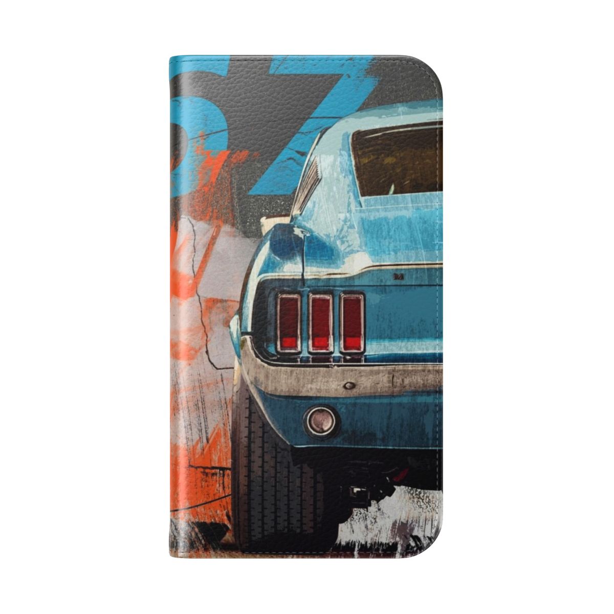 Ford Mustang inspired flip cover phone case - Folded Back