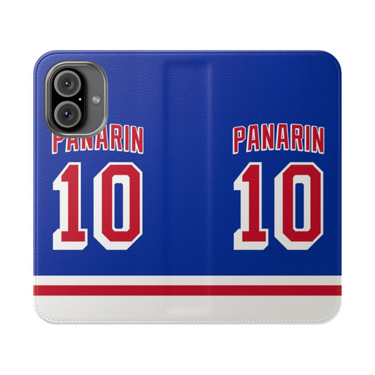 Artemi Panarin inspired NY Rangers flip cover phone case