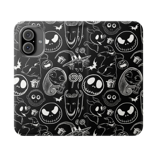 Nightmare Before Christmas inspired phone case cover with Jack, Sally, and other characters