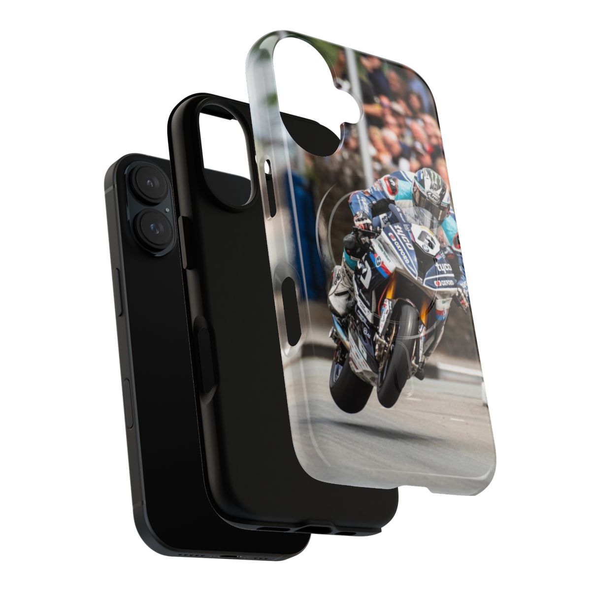 Magnetic tough phone cases for motorcycle enthusiasts - Layers