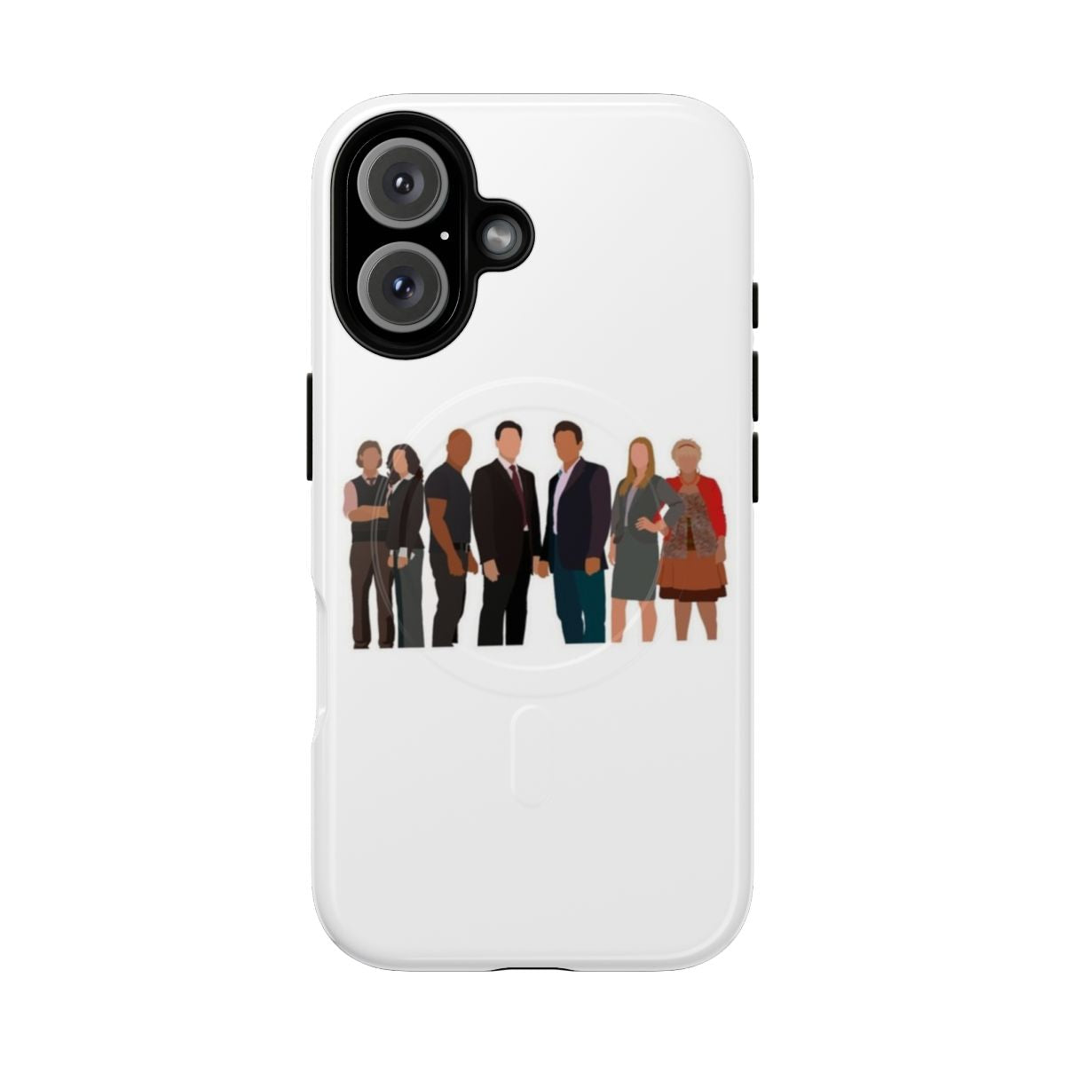 Minimalist phone case featuring characters from the TV show Criminal Minds