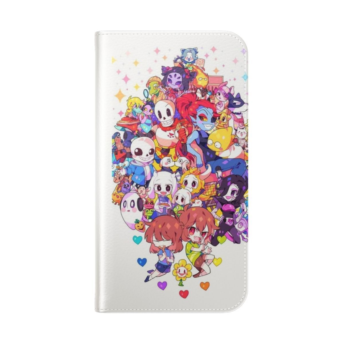 Undertale-themed phone case with a heart flip cover design - Folded Back