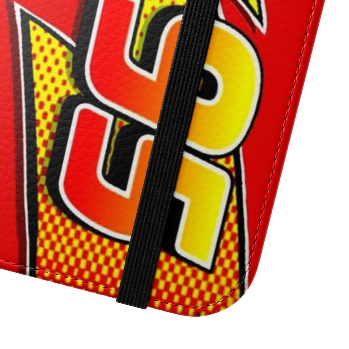 Sleek and protective phone case featuring the iconic Lightning McQueen character from the Cars movie. - Close Up