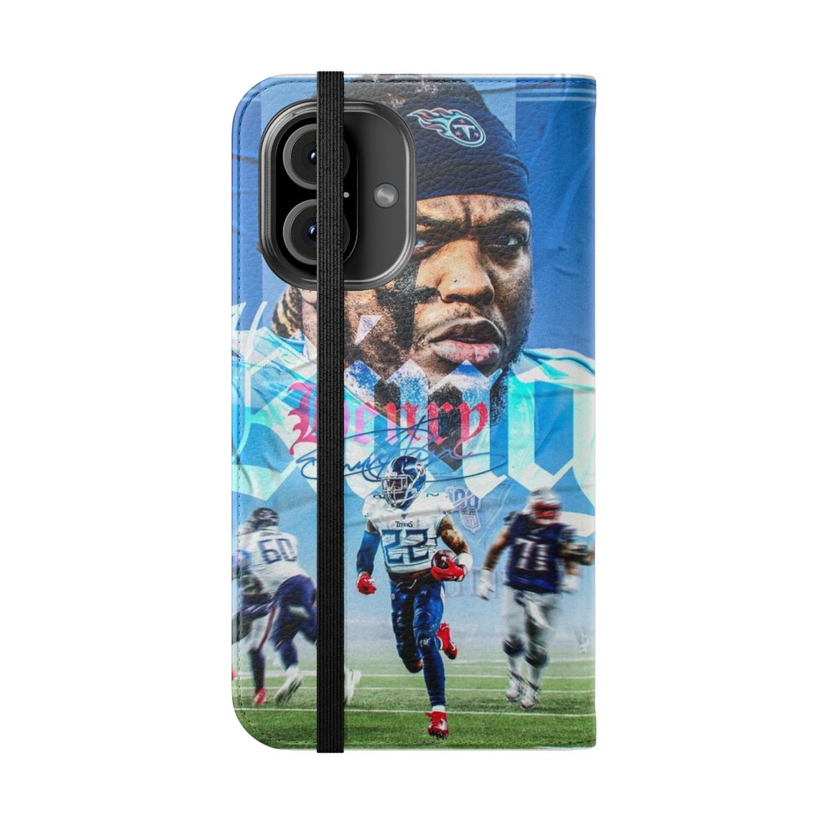 Derrick Henry Tennessee Titans Football Sports Art Flip Cover Phone Case - Folded Front