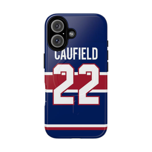 Montreal Canadiens Inspired Magnetic Tough Case for Smartphones featuring Cole Caufield's Reverse Jersey Design