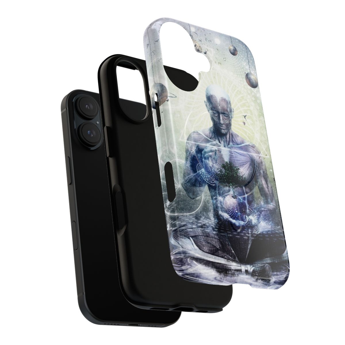 Magnetic tough phone case featuring spiritual and visionary artwork - Layers