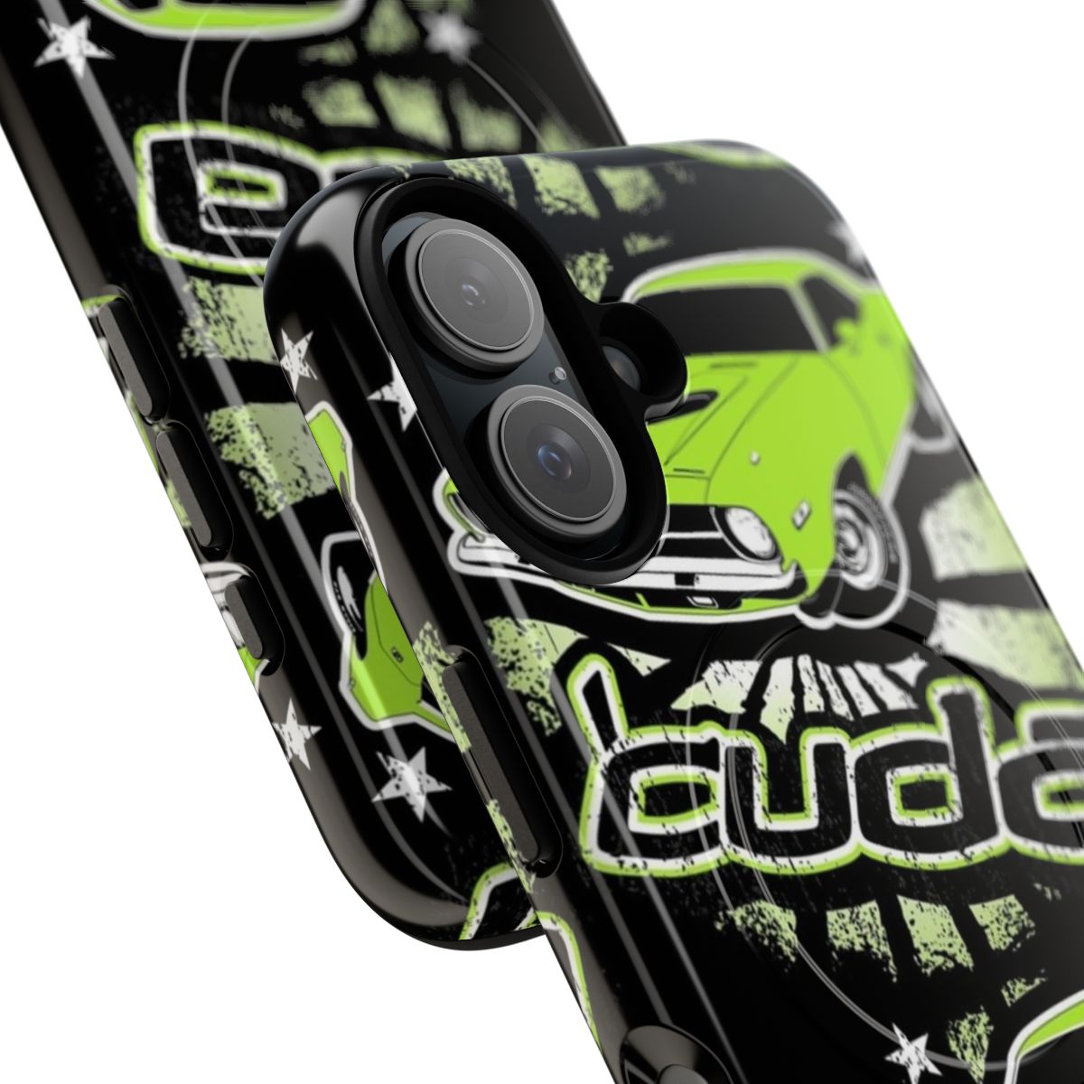 Durable phone case with Mopar-inspired design for classic car enthusiasts - Detail