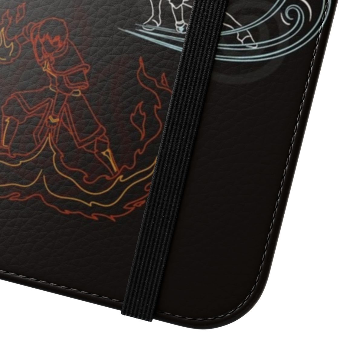 Vibrant illustration of Aang, Katara, Toph, and Zuko from Avatar: The Last Airbender on a phone case - Close Up