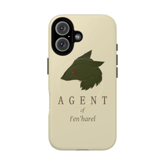 Elvhen-inspired magnetic phone case featuring the Fen'harel symbol from Dragon Age