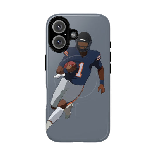 Chicago Bears magnetic phone case featuring Justin Fields