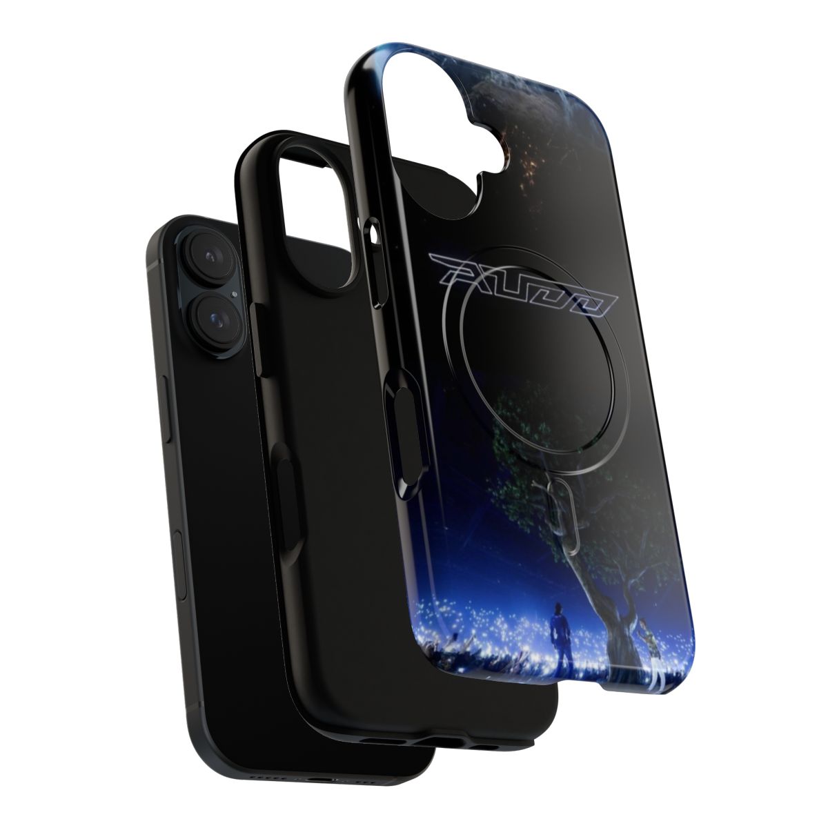 A durable and stylish phone case with a magnetic closure, inspired by the music group PNL. - Layers