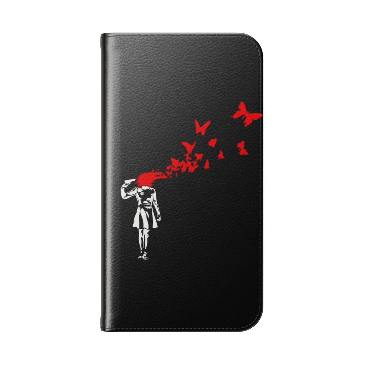 Banksy-inspired artistic butterfly phone case - Folded Back