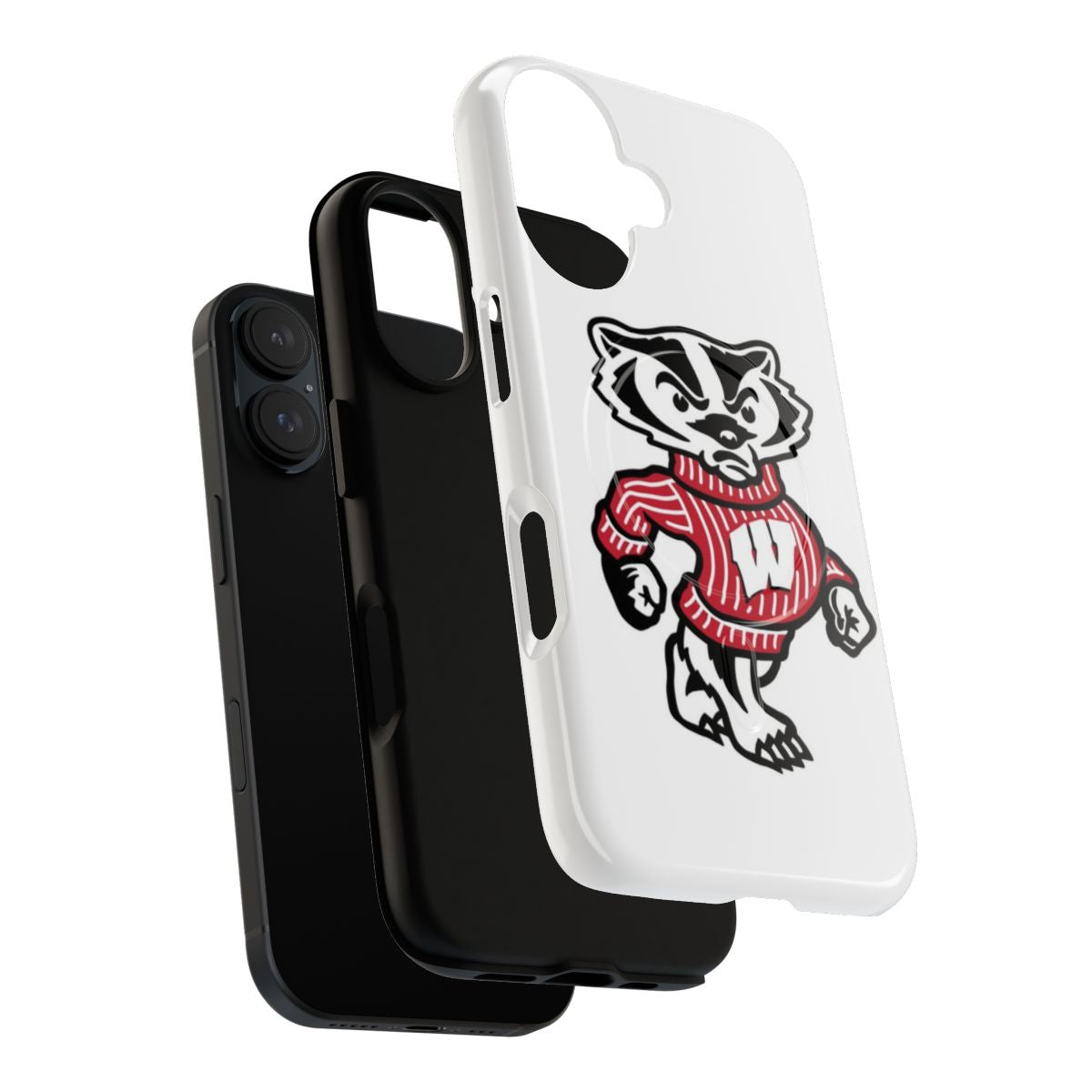 University of Wisconsin Bucky Red Badger Logo Magnetic Tough Phone Case - Layers