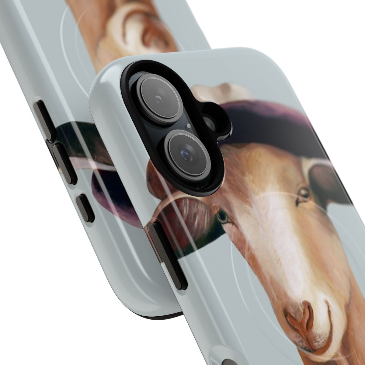 Durable and stylish goat-themed magnetic phone cases - Detail