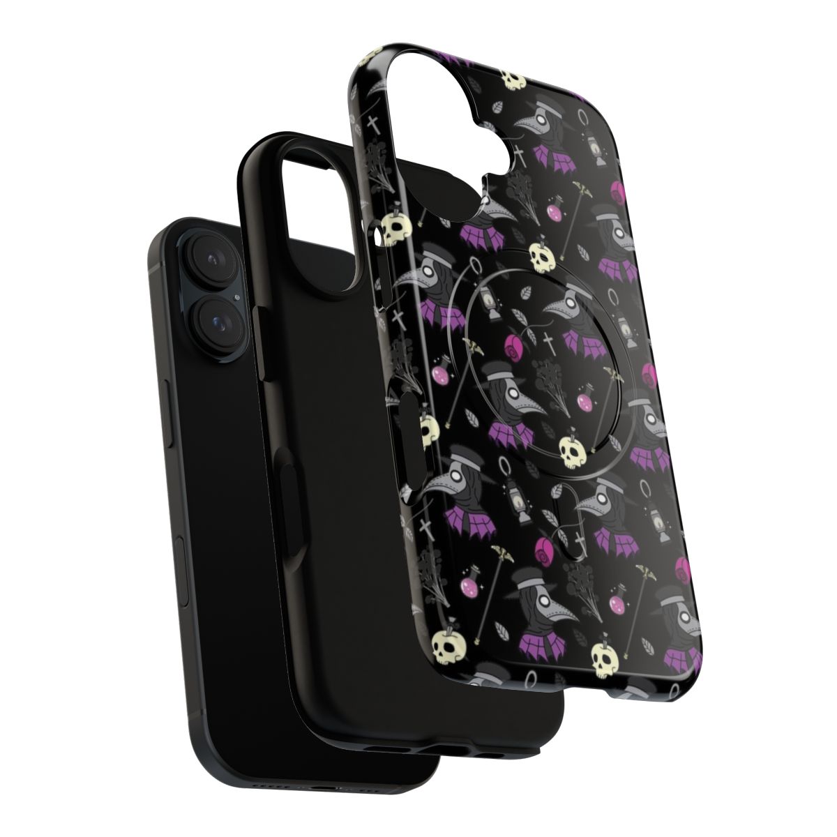 Plague doctor-style phone case with a spooky, Gothic aesthetic - Layers