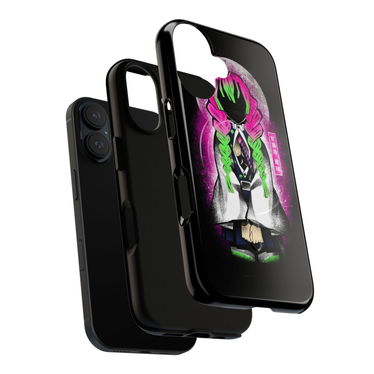 Mitsuri Kanroji Dark Shadow Magnetic Tough Phone Case with Demon Slayer Corps Imagery - Layers