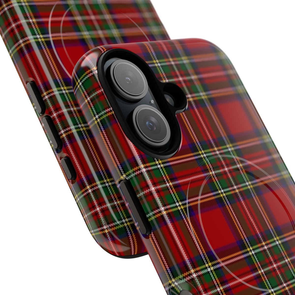 Stylish and durable phone case featuring the royal stewart tartan pattern - Detail